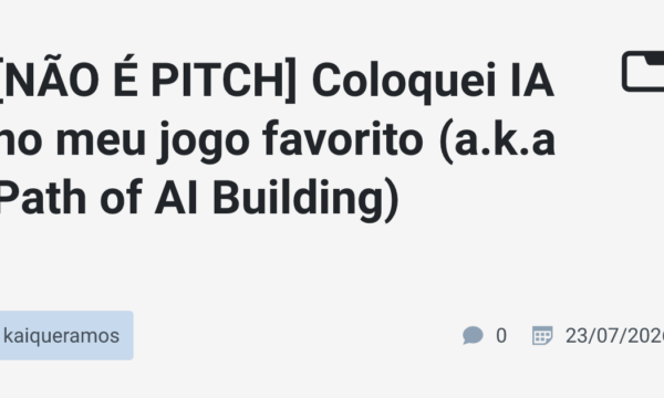 [NÃO É PITCH] Coloquei IA no meu jogo favorito (a.k.a Path of AI Building)