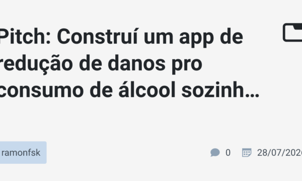 Pitch: Construí um app de redução de danos pro consumo de álcool sozinho, e o Google recusou por falta de testers reais