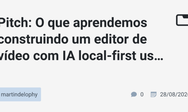 Pitch: O que aprendemos construindo um editor de vídeo com IA local-first usando WebGPU e WebCodecs